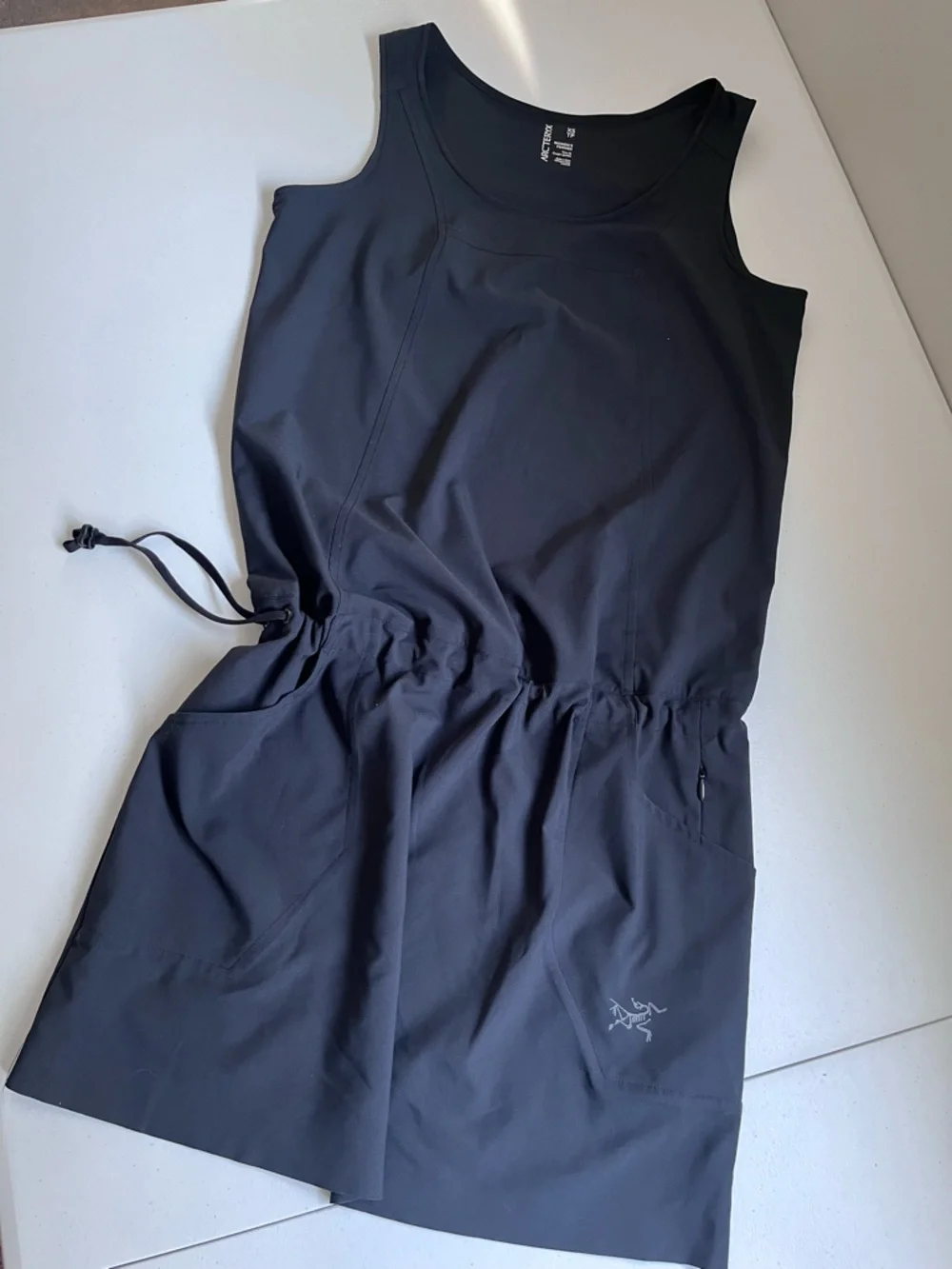 Arc’teryx Contenta Shift Dress Black Cinch Waist Lightweight Hiking Gorpcore - Picture 8 of 10
